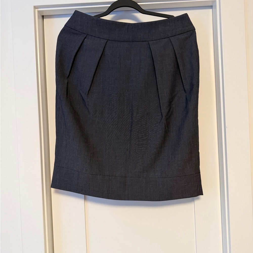 Classic Charcoal Pencil Skirt